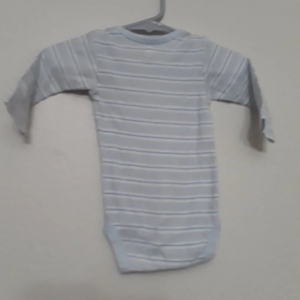 Gerber Blue and White Striped Bodysuit